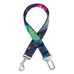 Cute Dino Floral Pattern Print Dog Seat Belt