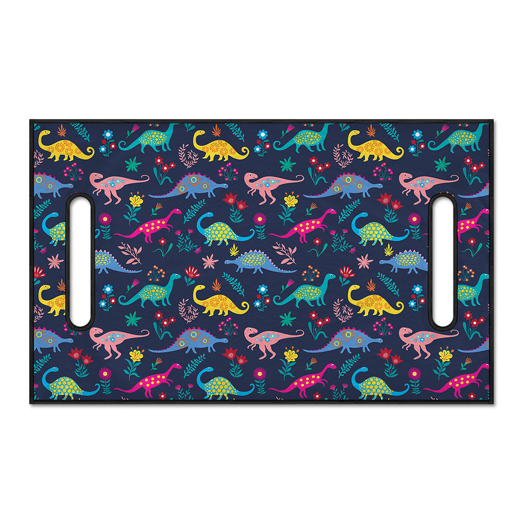 Cute Dino Floral Pattern Print Golf Cart Seat Cover