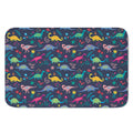 Cute Dino Floral Pattern Print Indoor Door Mat