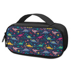 Cute Dino Floral Pattern Print Insulin Cooler Travel Case
