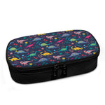 Cute Dino Floral Pattern Print Insulin Cooler Travel Case