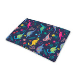 Cute Dino Floral Pattern Print Pet Cooling Mat Cover