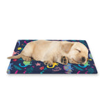 Cute Dino Floral Pattern Print Pet Cooling Mat Cover