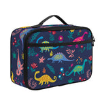 Cute Dino Floral Pattern Print Portable Lunch Bag