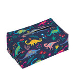 Cute Dino Floral Pattern Print Rectangle Tissue Box Cover