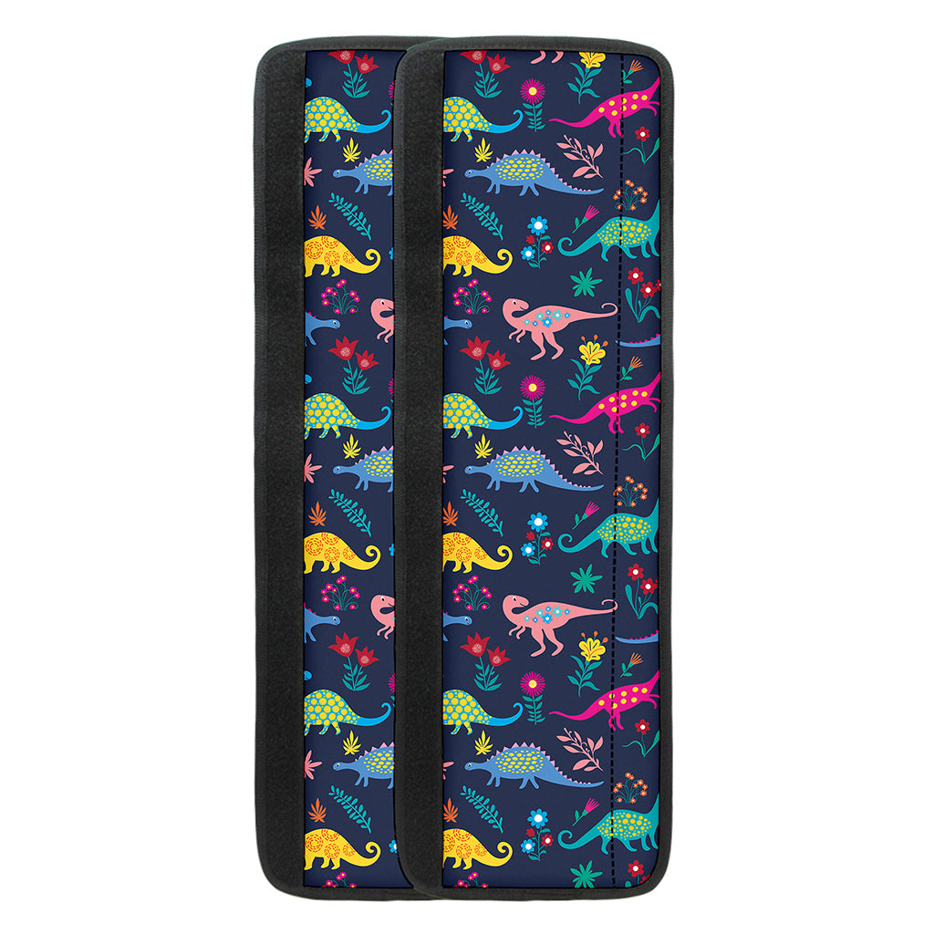 Cute Dino Floral Pattern Print Refrigerator Handle Covers