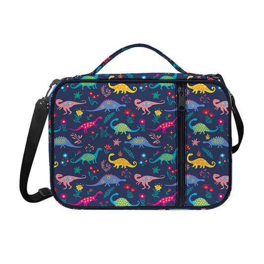 Cute Dino Floral Pattern Print Shoulder Strap Bible Bag