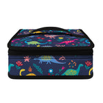 Cute Dino Floral Pattern Print Small Lunch Bag