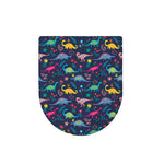 Cute Dino Floral Pattern Print Toilet Lid Cover