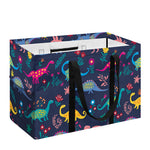 Cute Dino Floral Pattern Print Utility Tote Bag