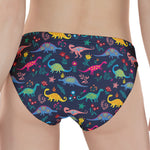 Cute Dino Floral Pattern Print Women's Panties
