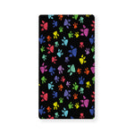 Cute Dino Footprint Pattern Print Baby Crib Sheet