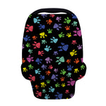 Cute Dino Footprint Pattern Print Baby Seat Cover