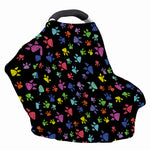 Cute Dino Footprint Pattern Print Baby Seat Cover