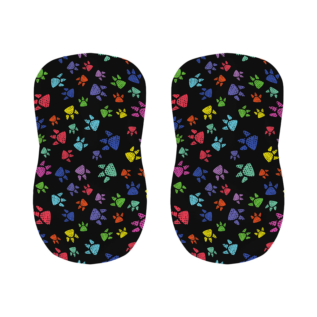 Cute Dino Footprint Pattern Print Bar Stool Covers