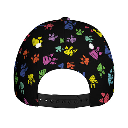 Cute Dino Footprint Pattern Print Baseball Cap