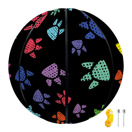 Cute Dino Footprint Pattern Print Basketball