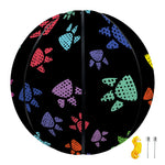 Cute Dino Footprint Pattern Print Basketball