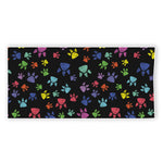 Cute Dino Footprint Pattern Print Beach Towel