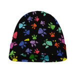 Cute Dino Footprint Pattern Print Beanie