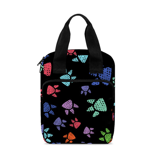 Cute Dino Footprint Pattern Print Bible Tote Bag