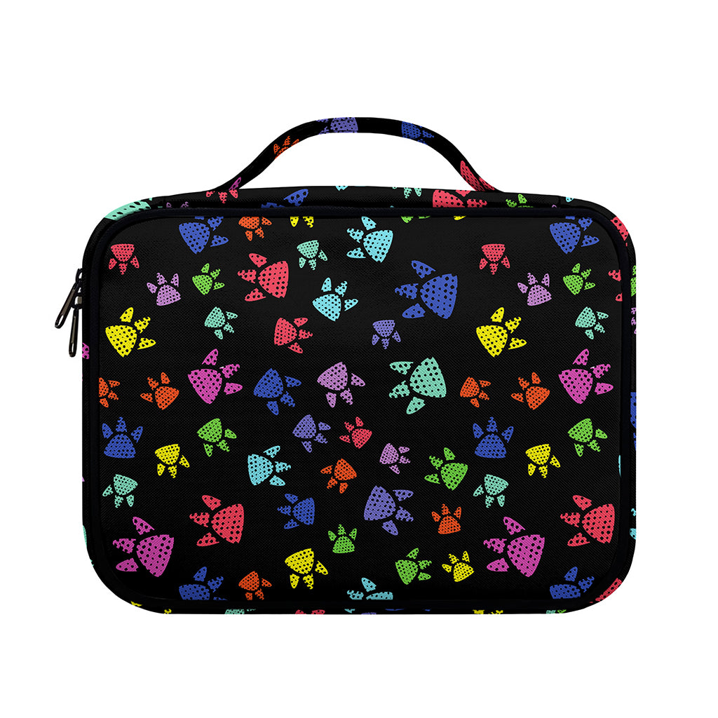 Cute Dino Footprint Pattern Print Briefcase Bible Bag