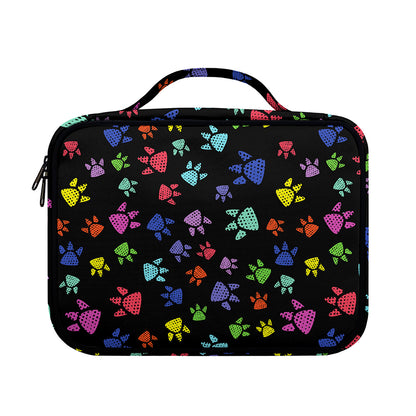 Cute Dino Footprint Pattern Print Briefcase Bible Bag