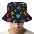 Cute Dino Footprint Pattern Print Bucket Hat