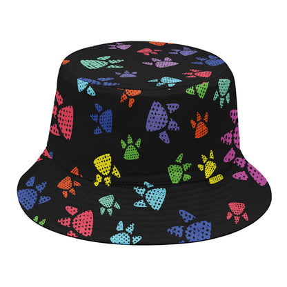 Cute Dino Footprint Pattern Print Bucket Hat