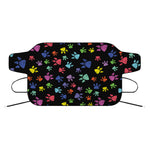 Cute Dino Footprint Pattern Print Car Windshield Snow Cover