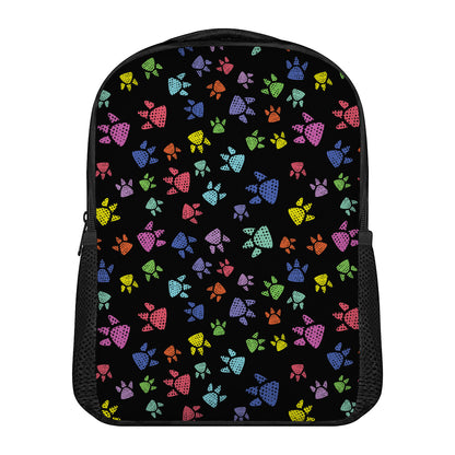 Cute Dino Footprint Pattern Print Casual Backpack
