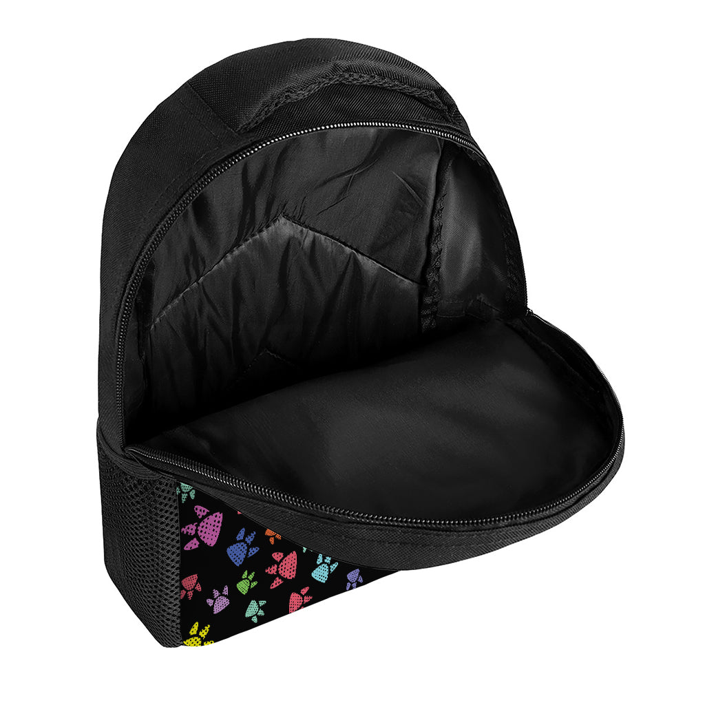 Cute Dino Footprint Pattern Print Casual Backpack