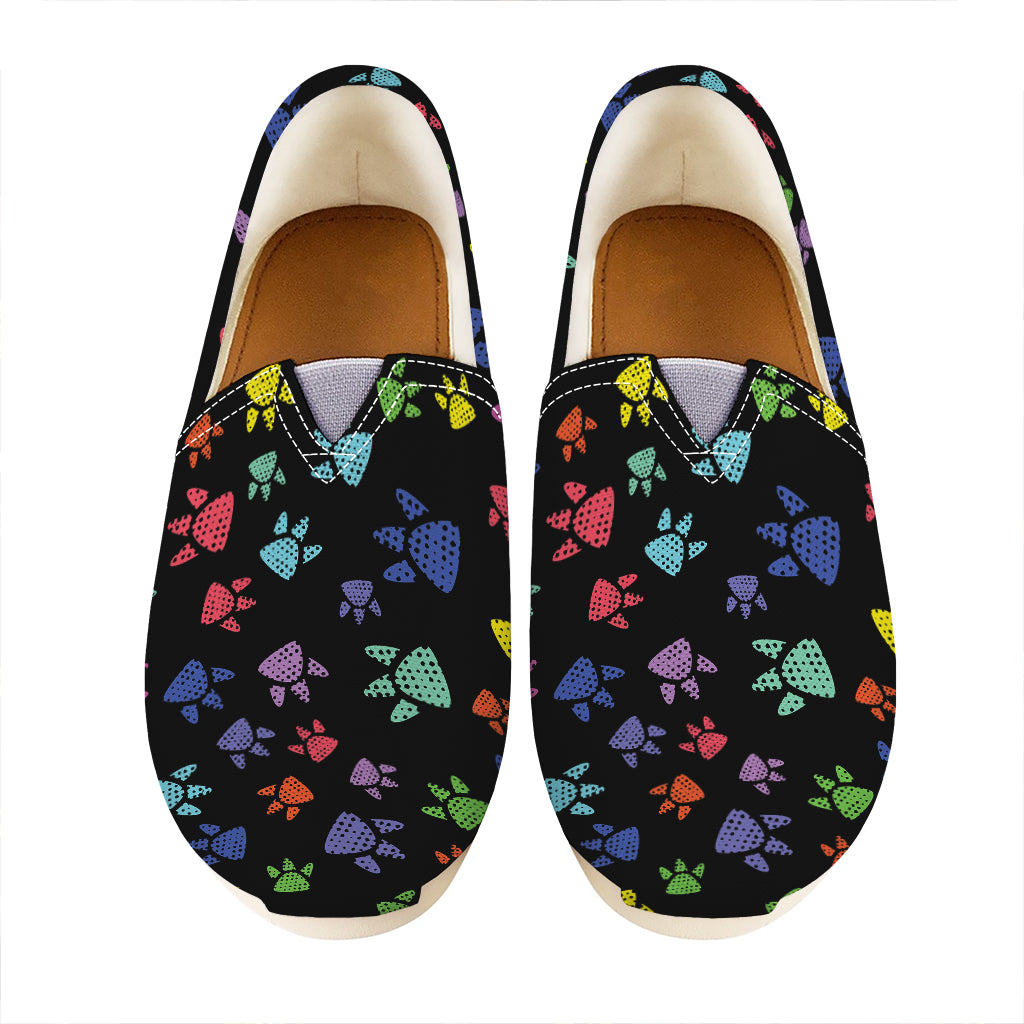 Cute Dino Footprint Pattern Print Casual Shoes
