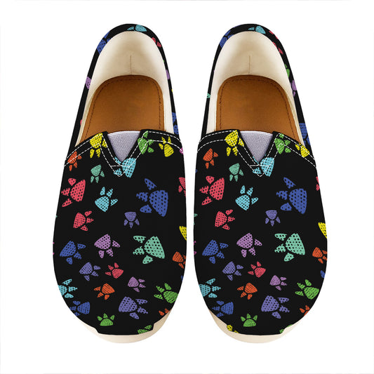 Cute Dino Footprint Pattern Print Casual Shoes