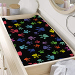 Cute Dino Footprint Pattern Print Changing Pad Cover