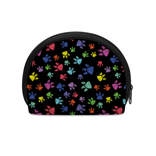 Cute Dino Footprint Pattern Print Coin Purse