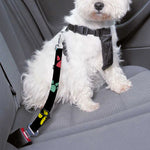 Cute Dino Footprint Pattern Print Dog Seat Belt