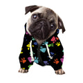 Cute Dino Footprint Pattern Print Dog Zip Up Hoodie