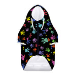 Cute Dino Footprint Pattern Print Dog Zip Up Hoodie