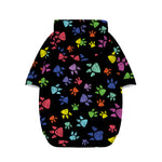 Cute Dino Footprint Pattern Print Dog Zip Up Hoodie