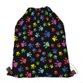 Cute Dino Footprint Pattern Print Drawstring Bag