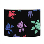 Cute Dino Footprint Pattern Print Drum Lamp Shade