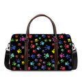 Cute Dino Footprint Pattern Print Duffel Bag