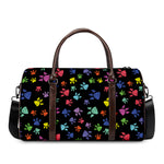 Cute Dino Footprint Pattern Print Duffle Bag