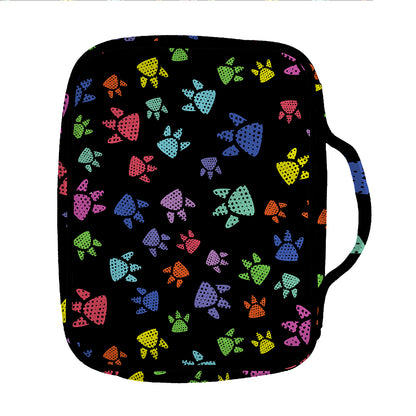 Cute Dino Footprint Pattern Print Front Pocket Bible Bag