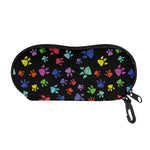 Cute Dino Footprint Pattern Print Glasses Case