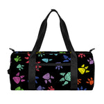 Cute Dino Footprint Pattern Print Gym Bag
