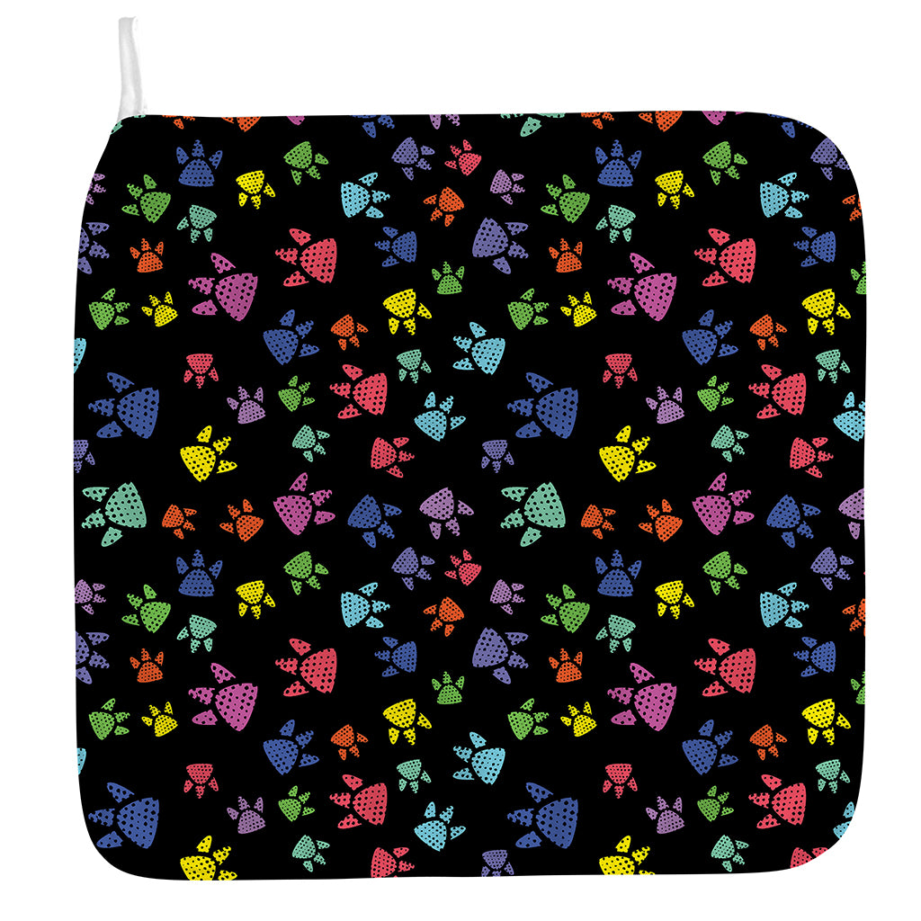 Cute Dino Footprint Pattern Print Hand Towel