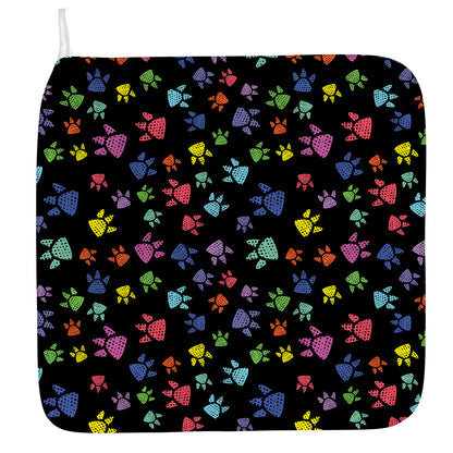 Cute Dino Footprint Pattern Print Hand Towel