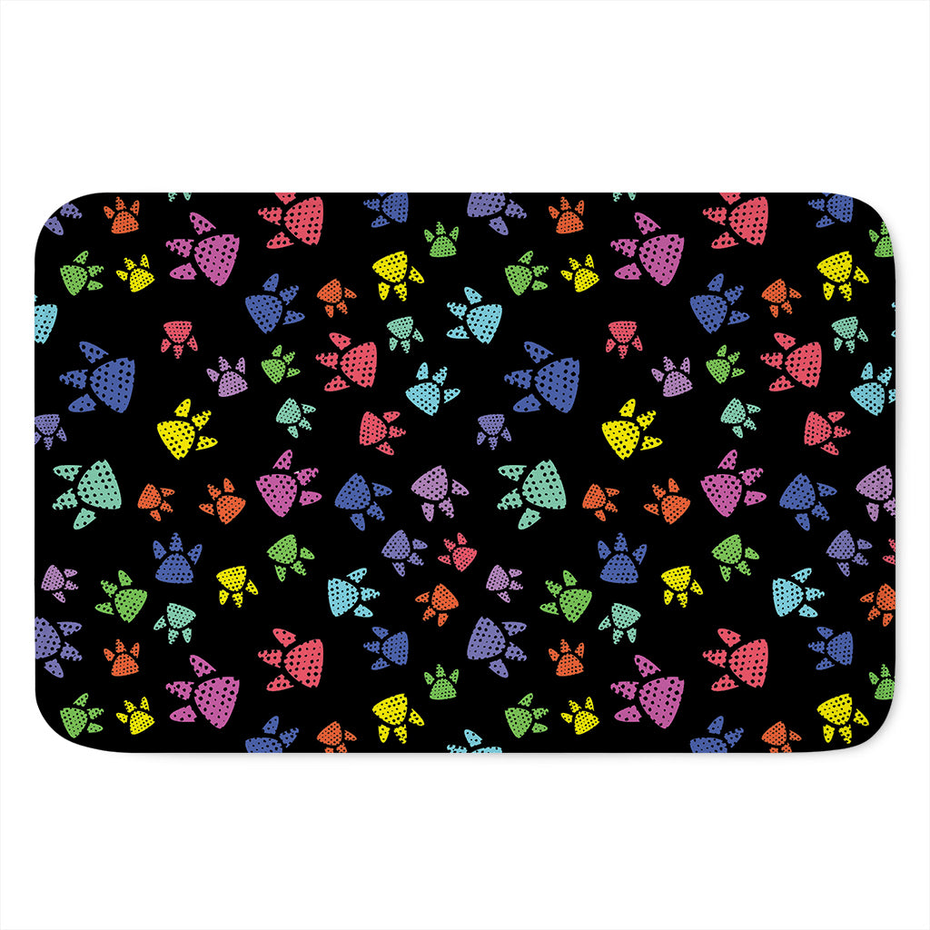 Cute Dino Footprint Pattern Print Indoor Door Mat